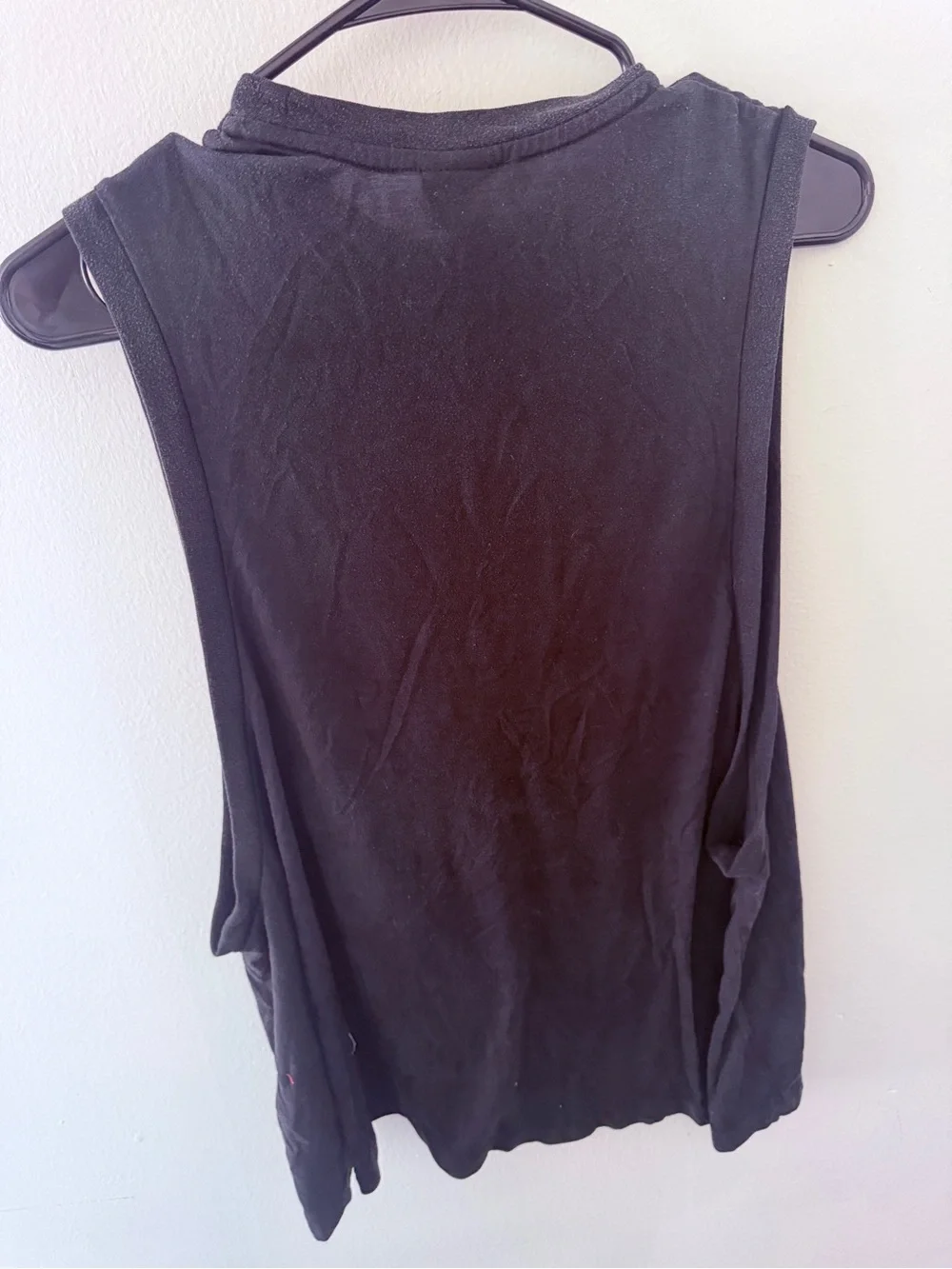 Nike Black Muscle Tank with White Swoosh Logo